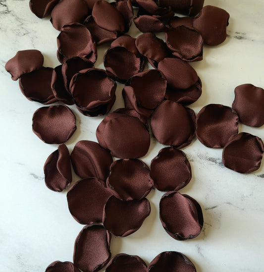 Brown Rose Petals for Fall Western Wedding Aisle Decor, Boho Flower Girl Petals, Table Confetti
