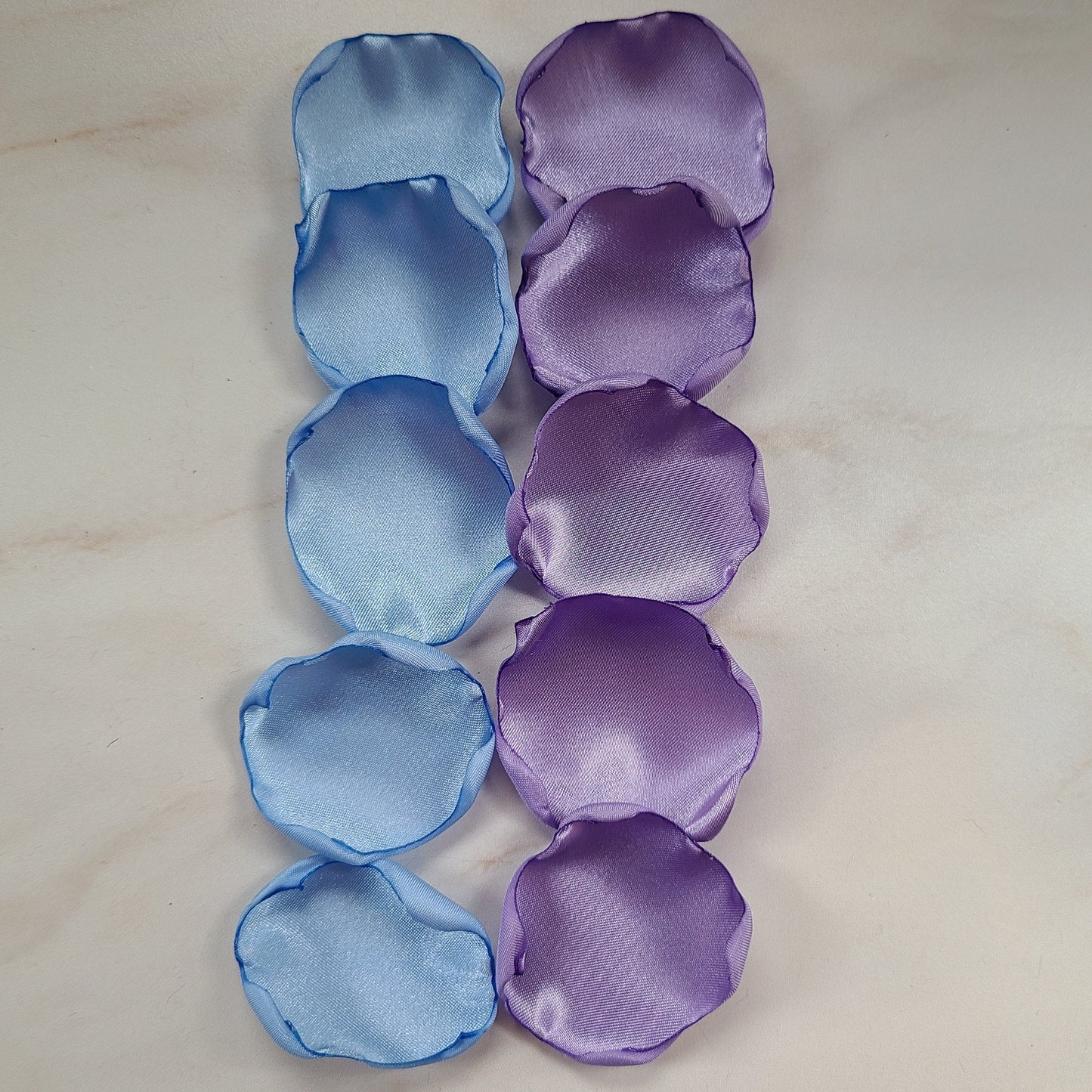 Lavender Purple, Ice Blue, Ivory Rose Petals, Flower Girl Petals, Confetti scatter, petal patrol gift box ideas, wedding aisle decor, reception tablescapes decor, 